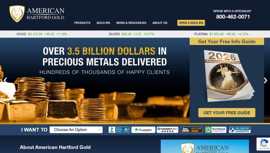 American Hartford Gold best place to buy gold for beginners