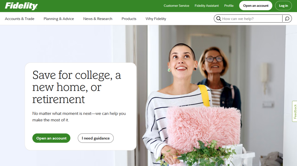 Fidelity best stock broker for research and long term investing