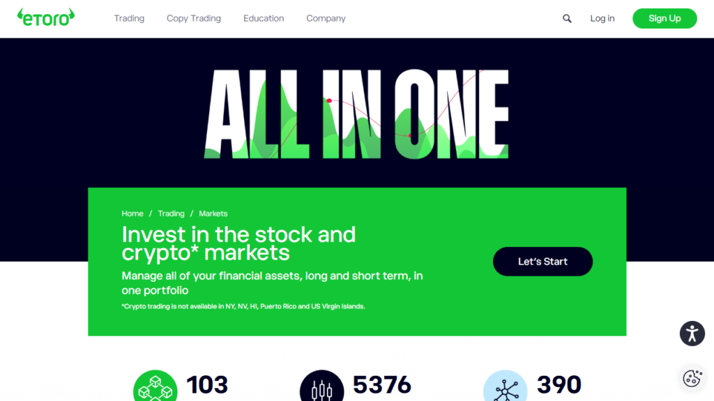 eToro best stock broker for beginners and hands off investors