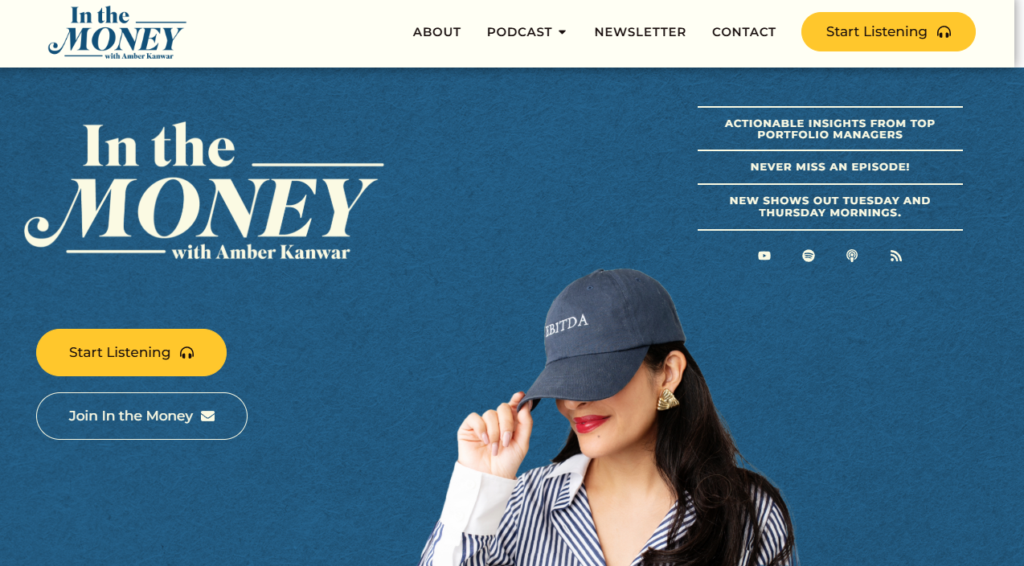In the money podcast by Amber Kanwar best investing podcast