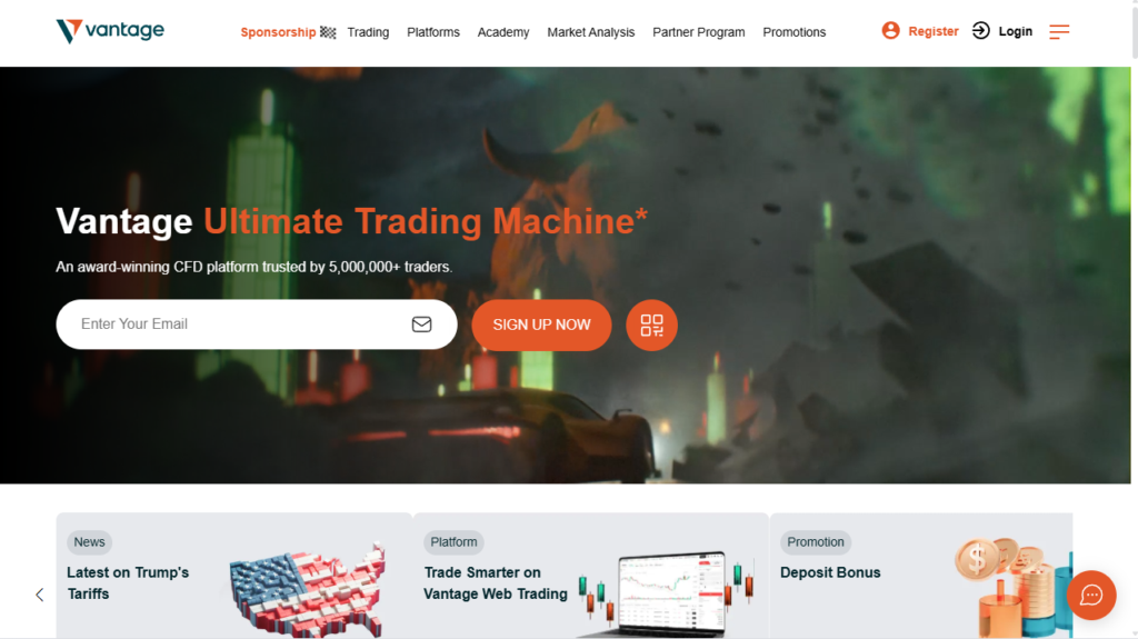 Vantage trading platform